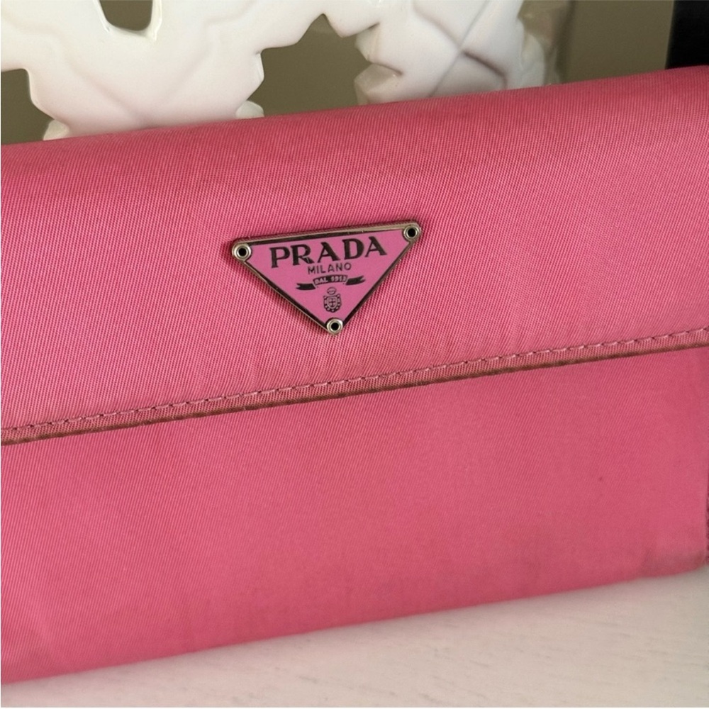 Prada Tessuto Nylon Rare Pink Wallet - Picture 8 of 8